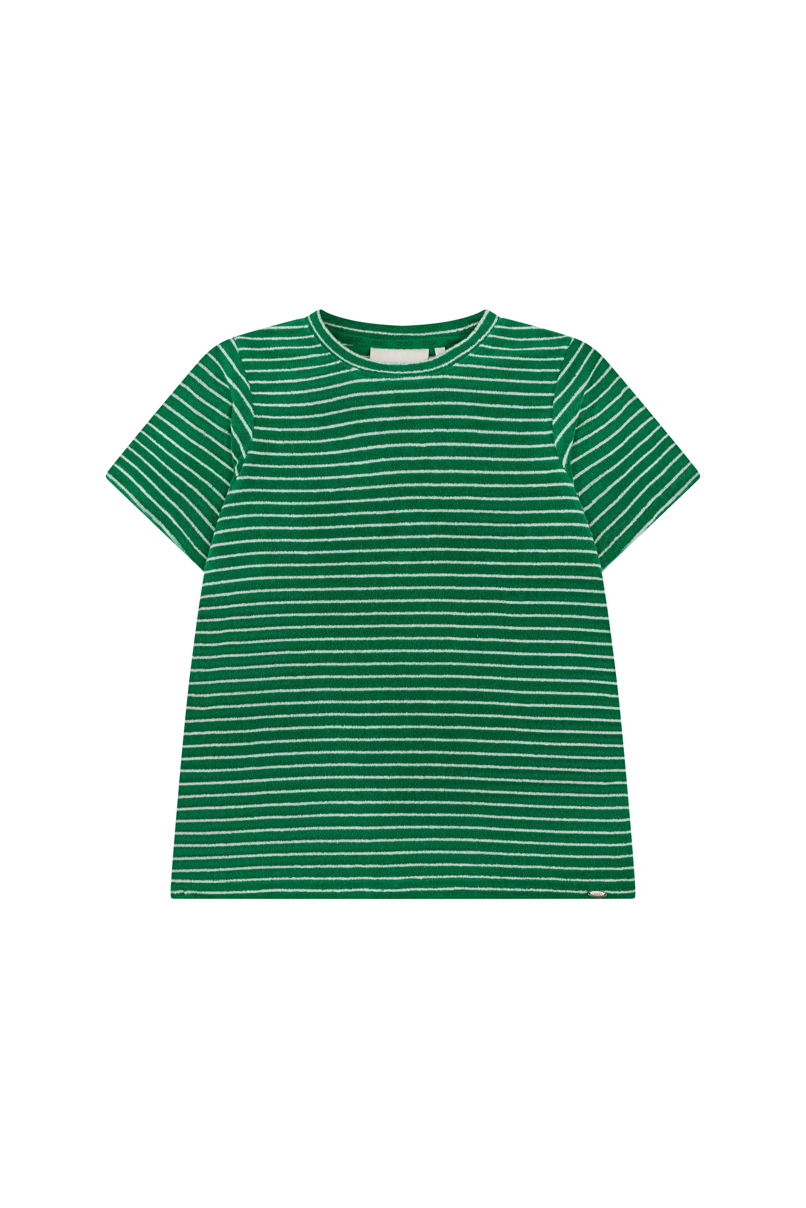 Towelling Stripe Short Sleeve T Shirt - Jelly Bean Green - Image 10