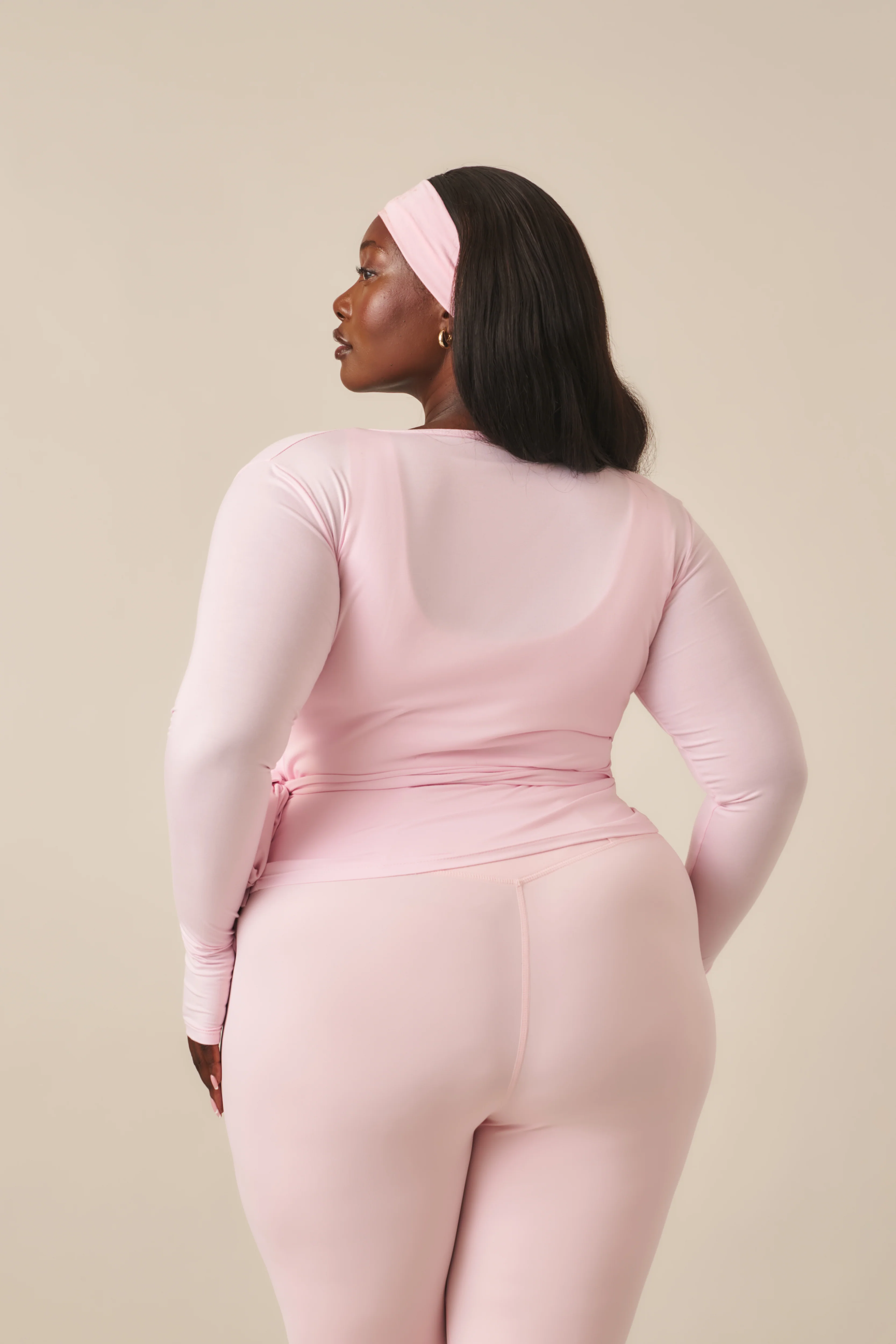Ballet Wrap Long Sleeve Top - Ballerina Pink - Image 9