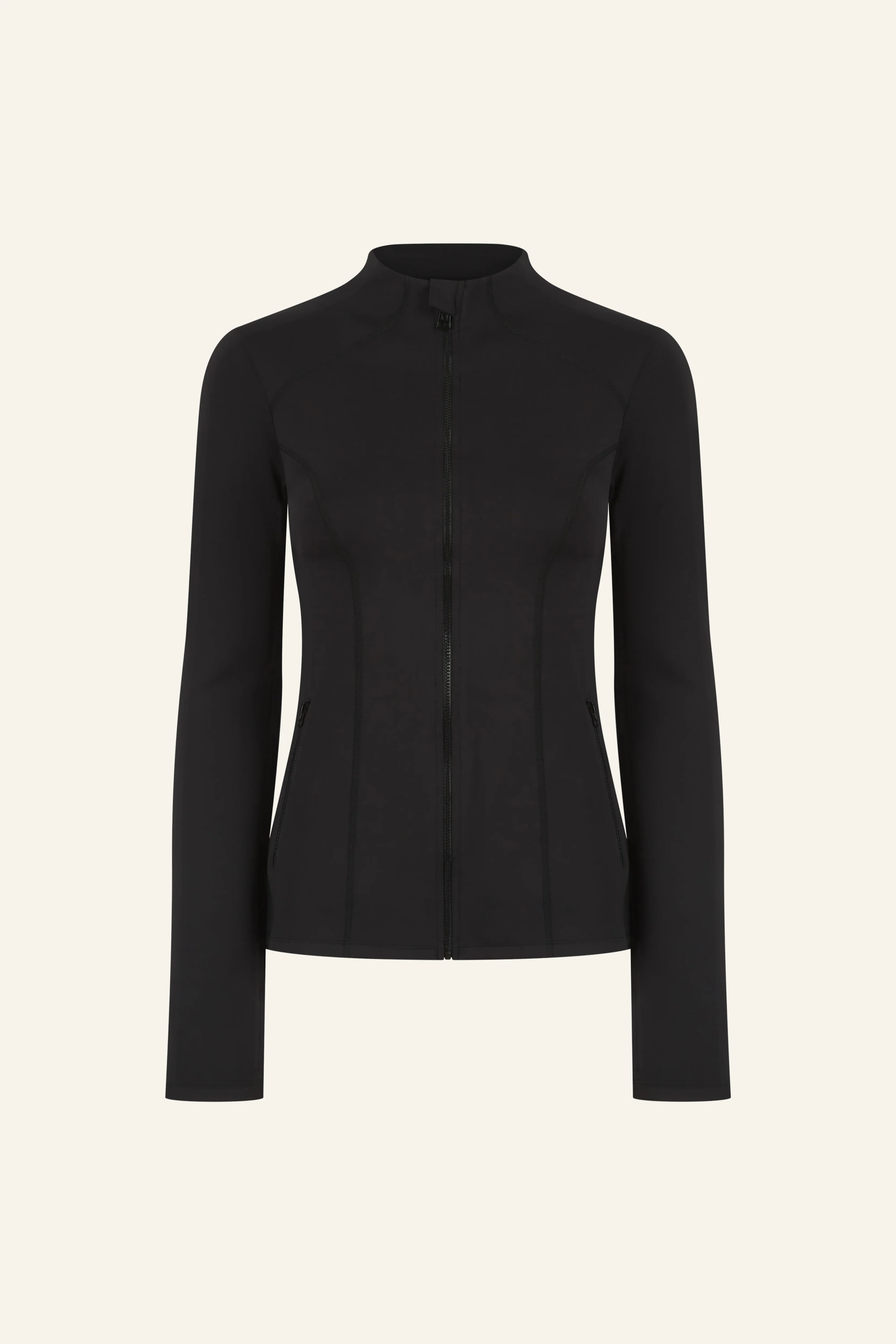 Smoothform Zip Through Seam Detail Active Jacket - Core Black - Image 19